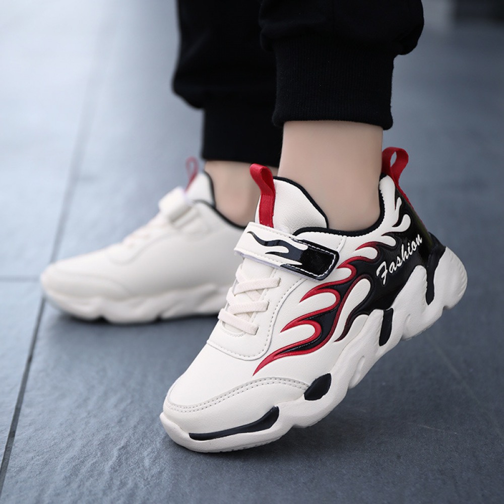 Children's Leather Waterproof Running Shoes Non-Slip Casual Sports Shoes