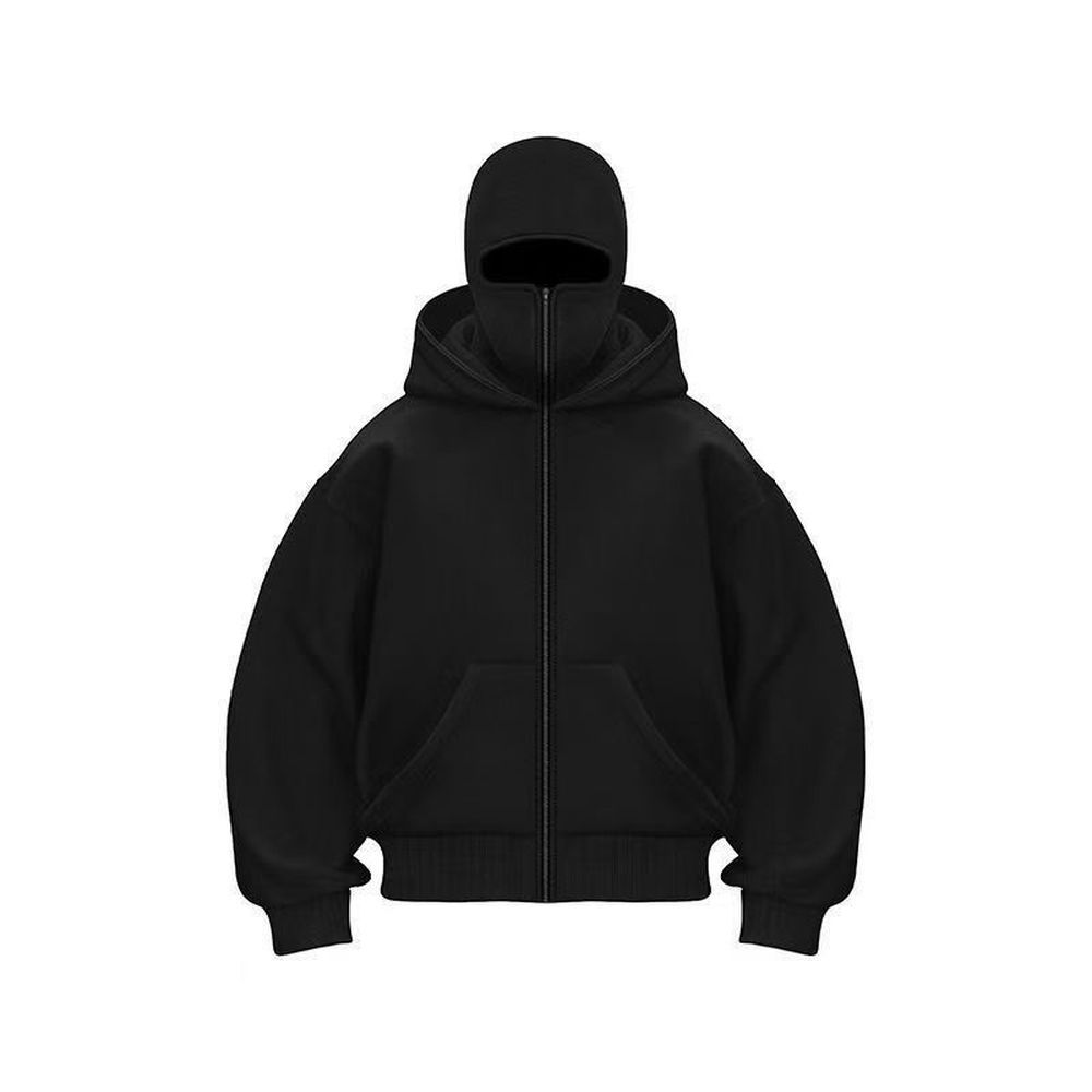 Fleece-lined and Thickened Double-layered Hooded Zip-up Sweatshirt Jacket