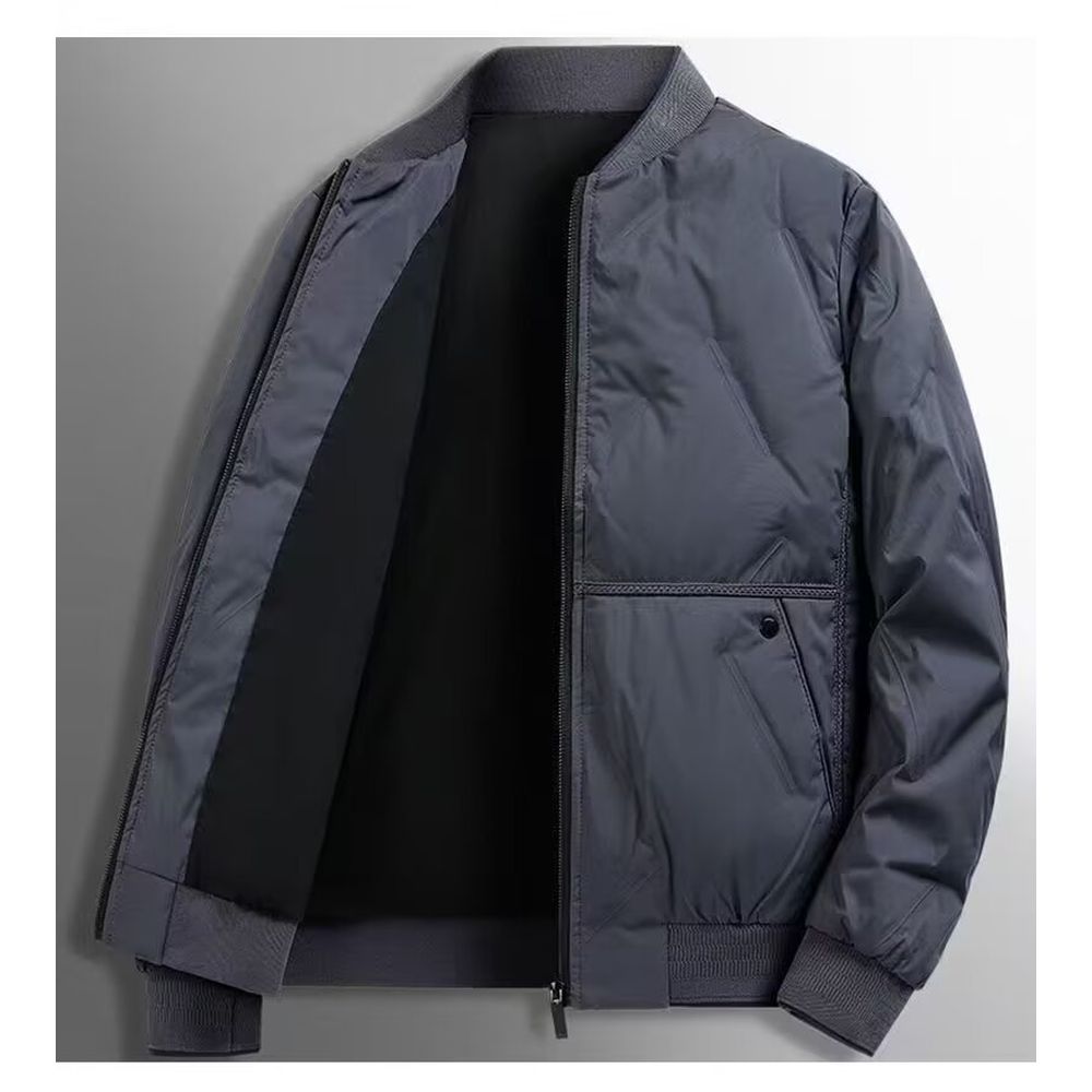 Simple Cotton-padded Coat Men's Baseball Collar Casual Flight Jacket